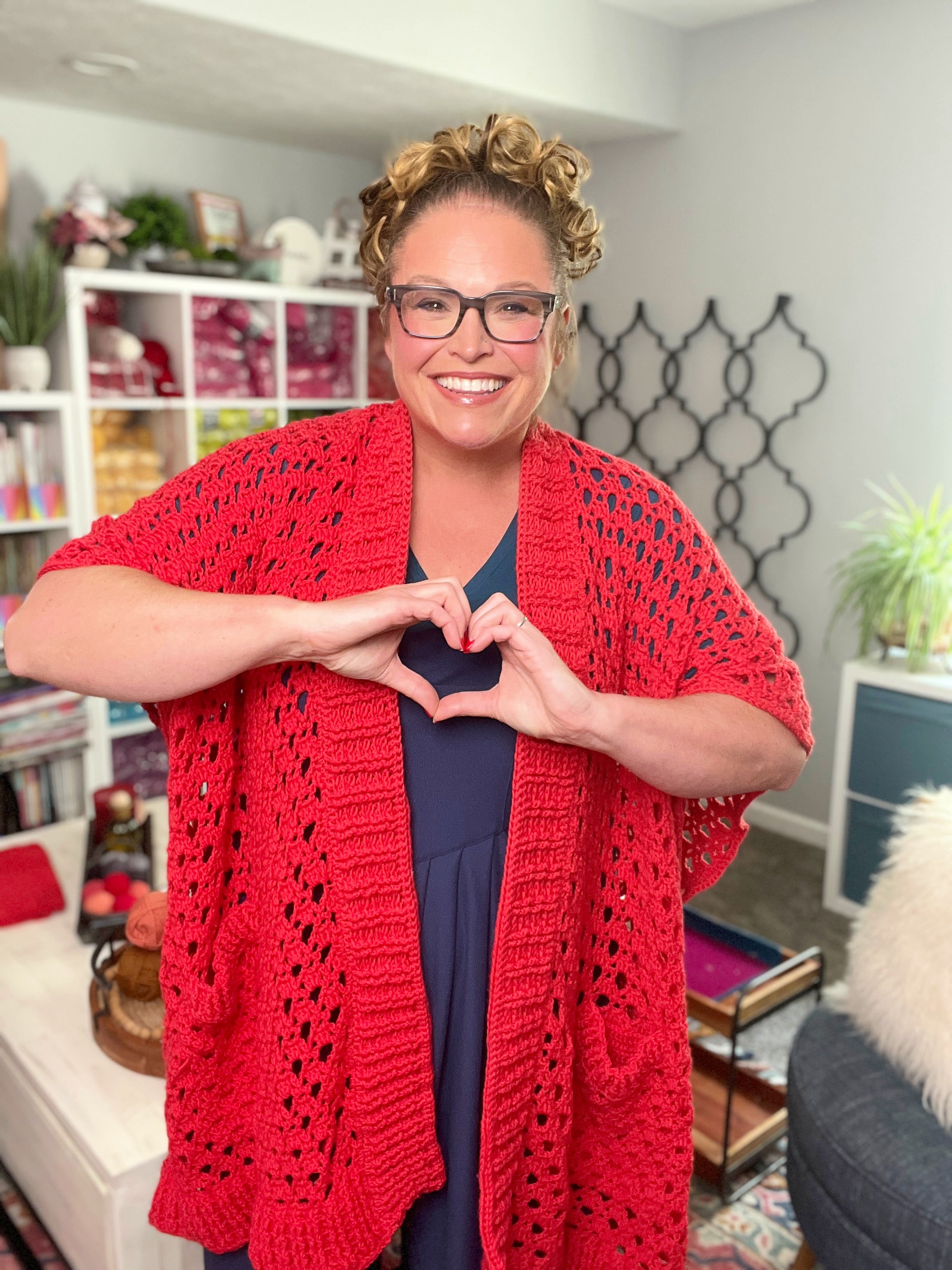 Lyvia Crochet Ruana Pattern (PDF) | Crochet Cardigan with Pockets
