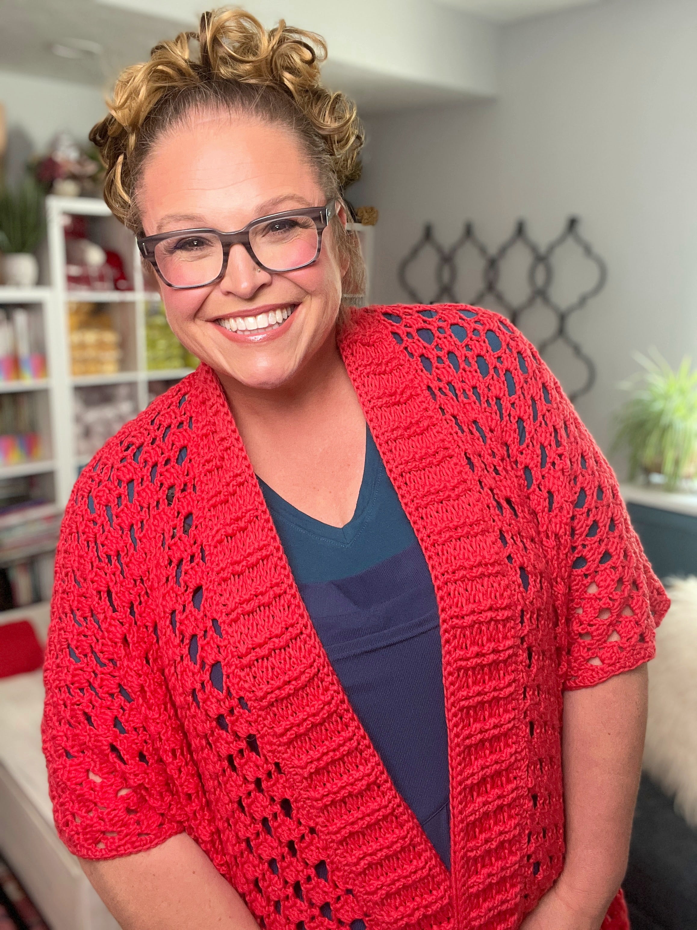 Lyvia Crochet Ruana Pattern (PDF) | Crochet Cardigan with Pockets