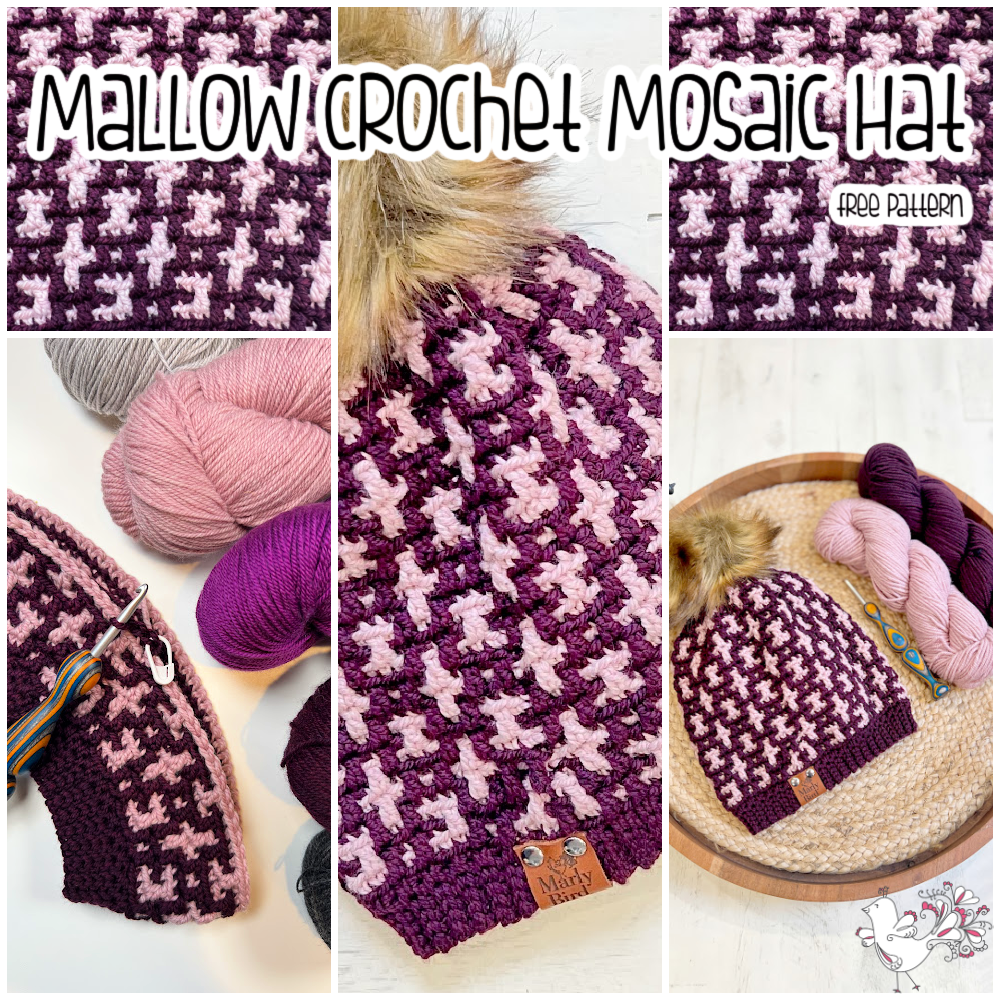 Mallow Crochet Mosaic Hat Pattern