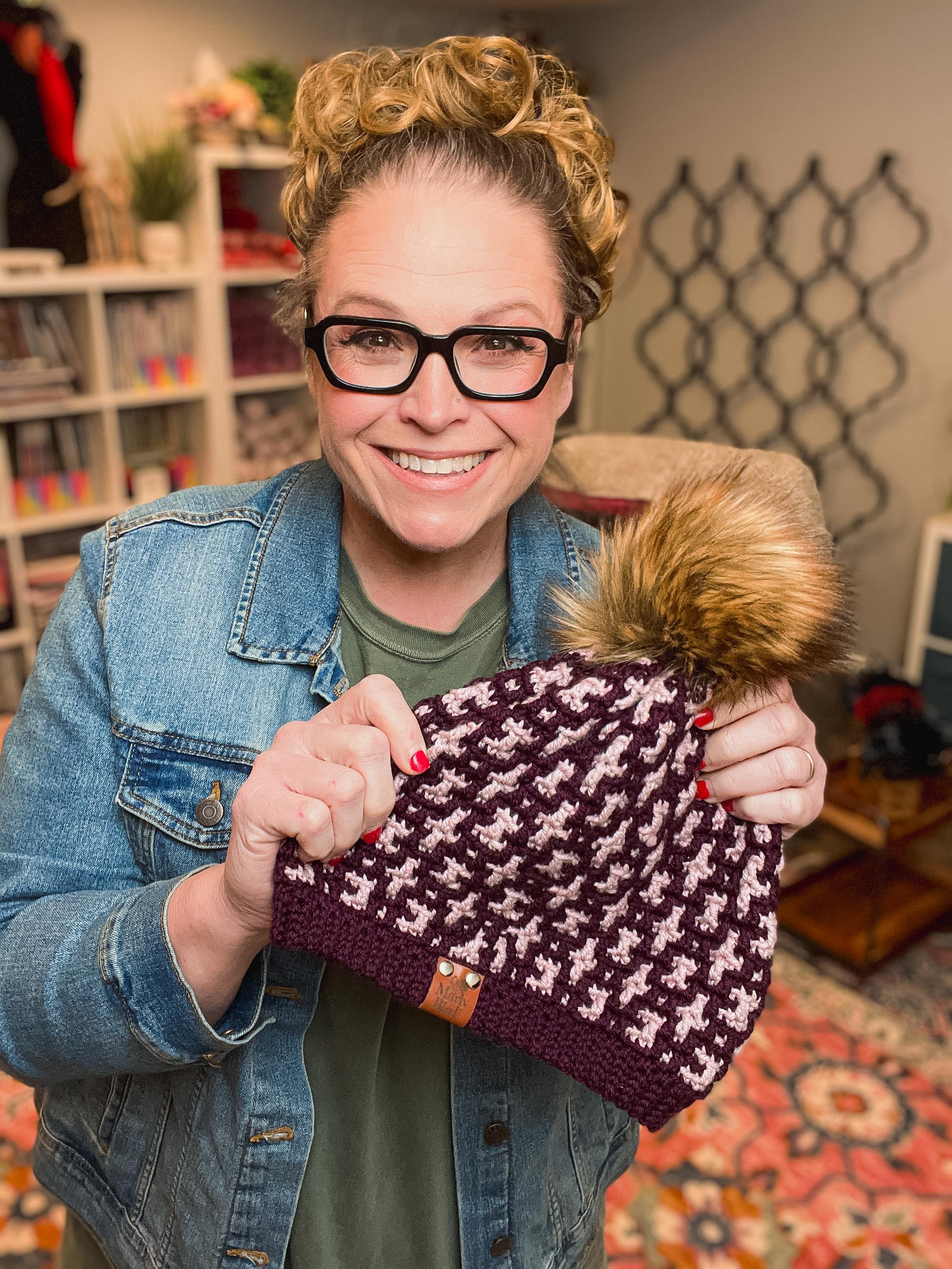 Mallow Crochet Mosaic Hat Pattern