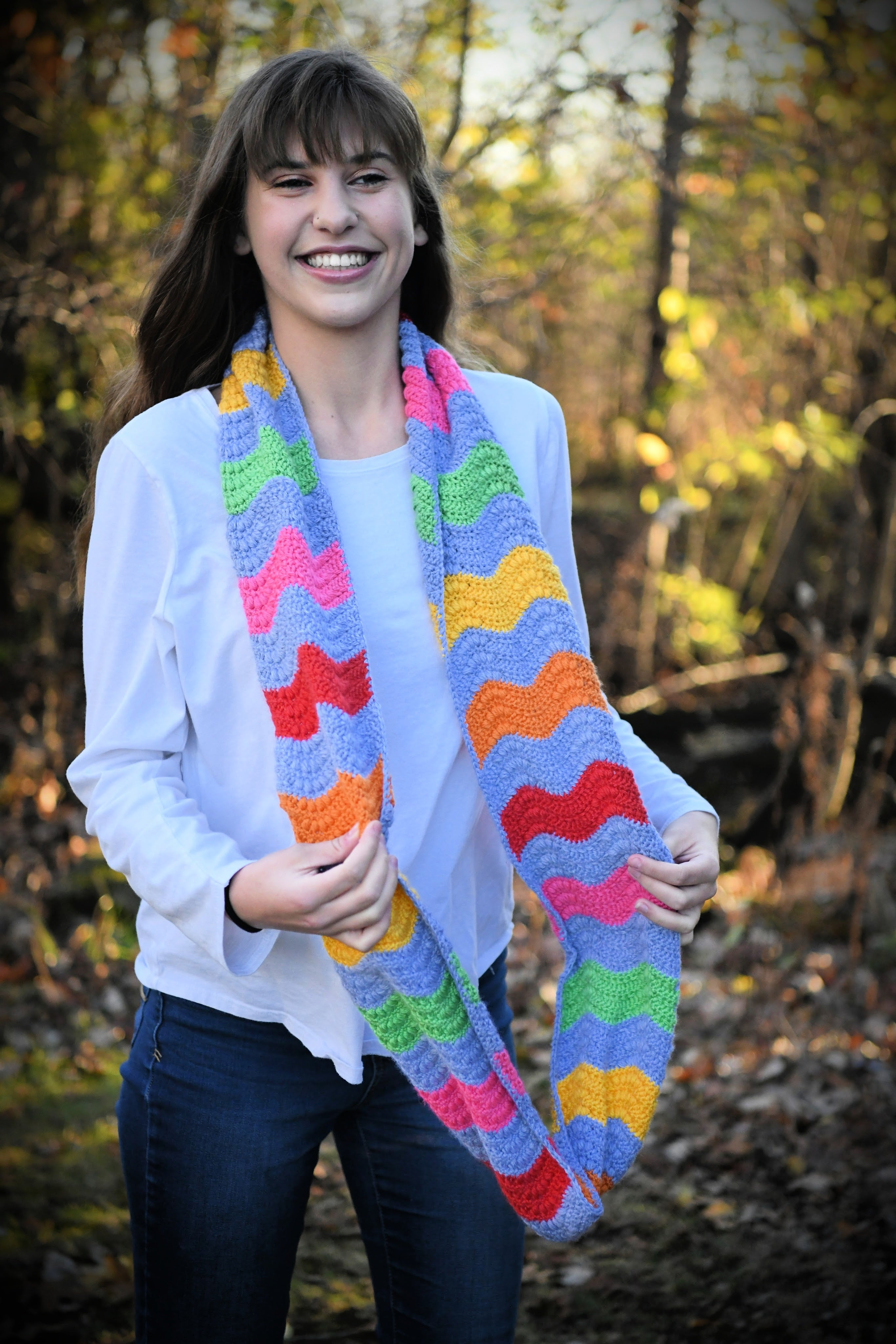 My Favorite Color is Rainbow Infinity Crochet Cowl Pattern