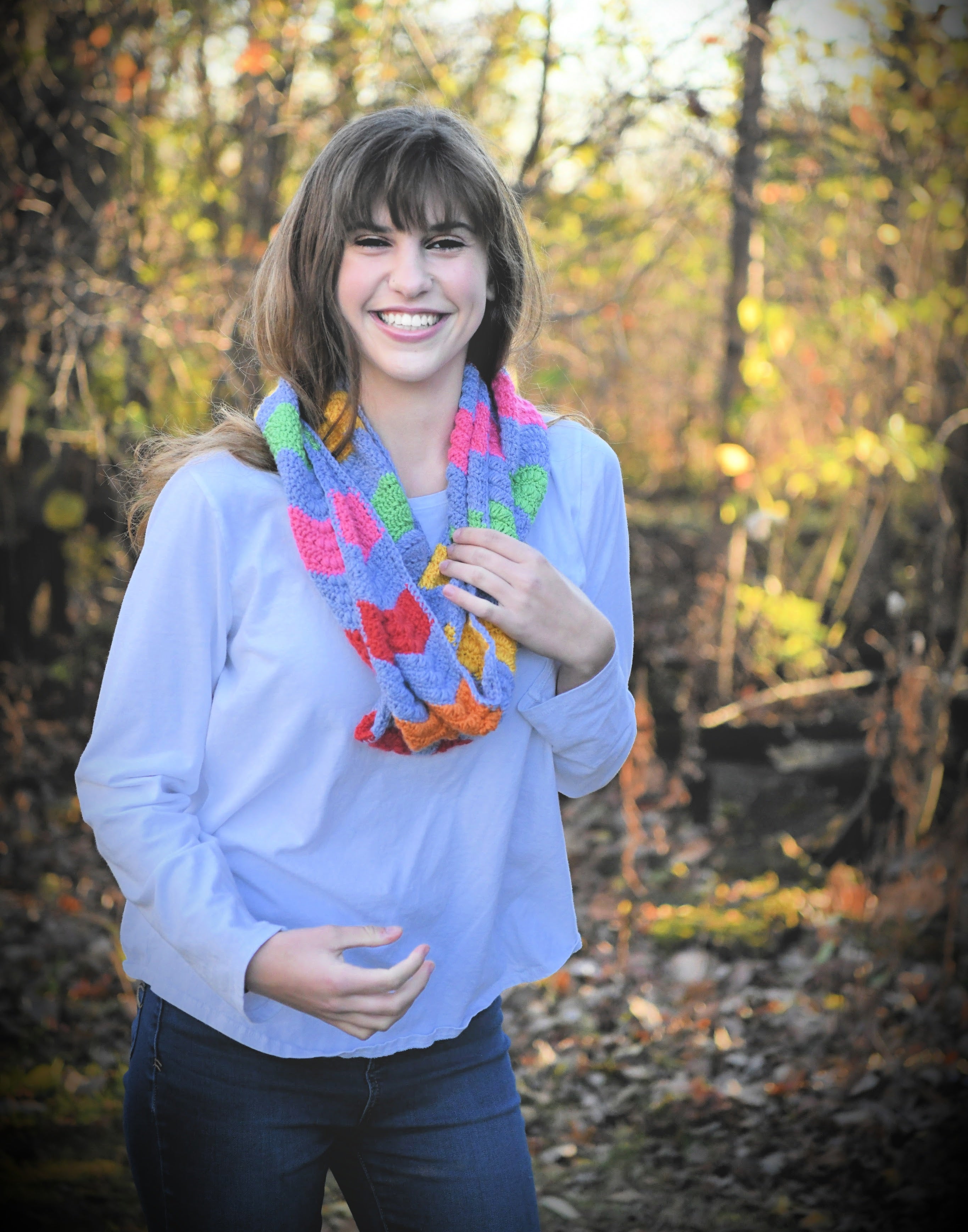 My Favorite Color is Rainbow Infinity Crochet Cowl Pattern