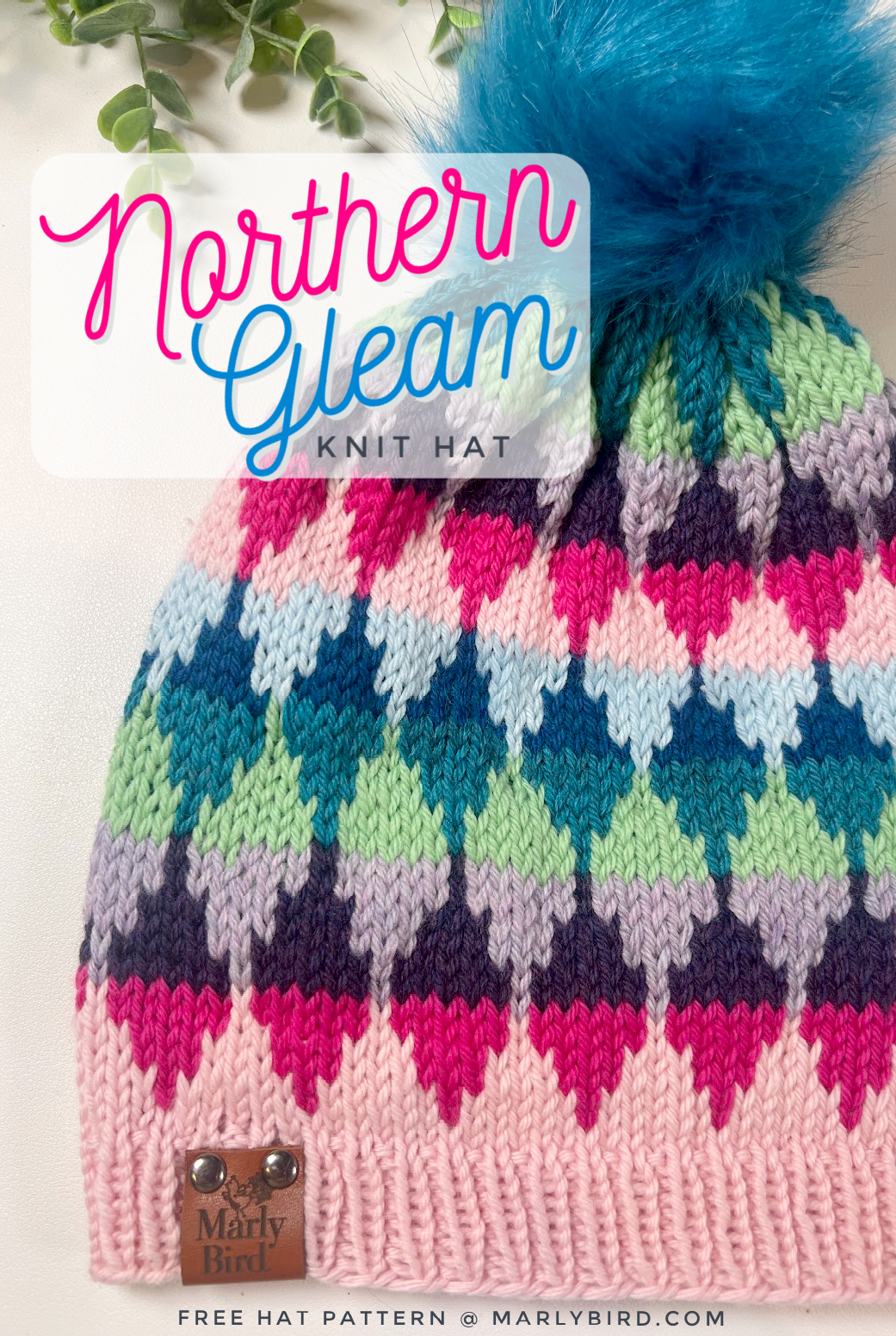Northern Gleams Knit Hat Pattern by Marly Bird