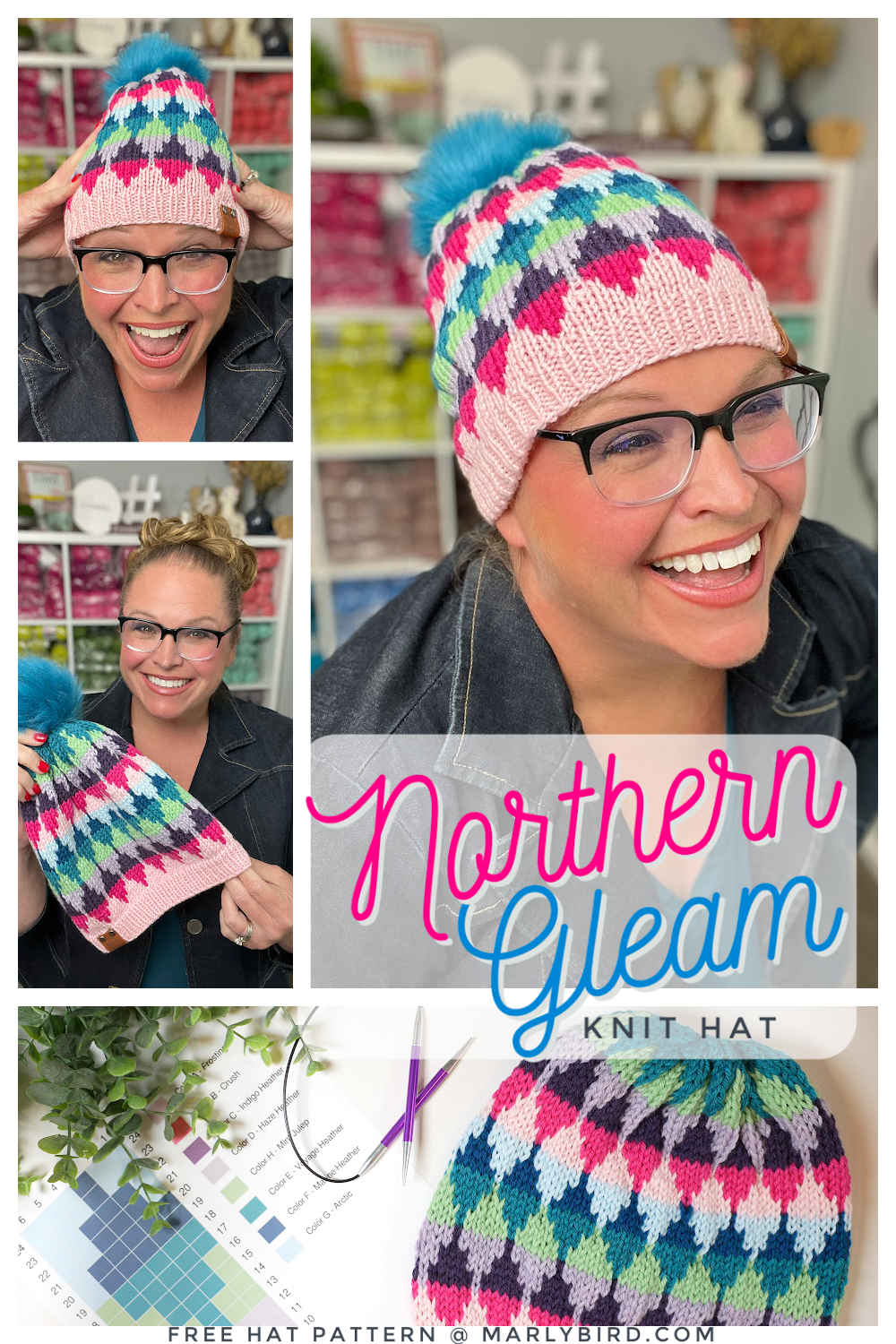 Northern Gleams Knit Hat Pattern by Marly Bird