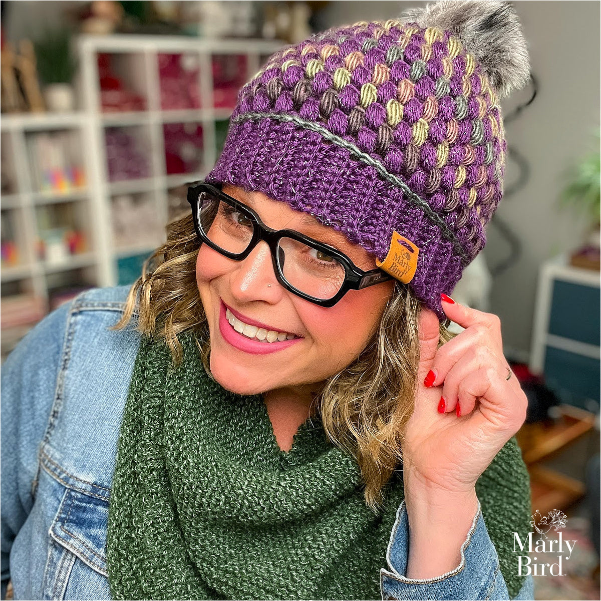 Once Upon a Sparkle Crochet Hat Pattern | Textured Puff Stitch Beanie