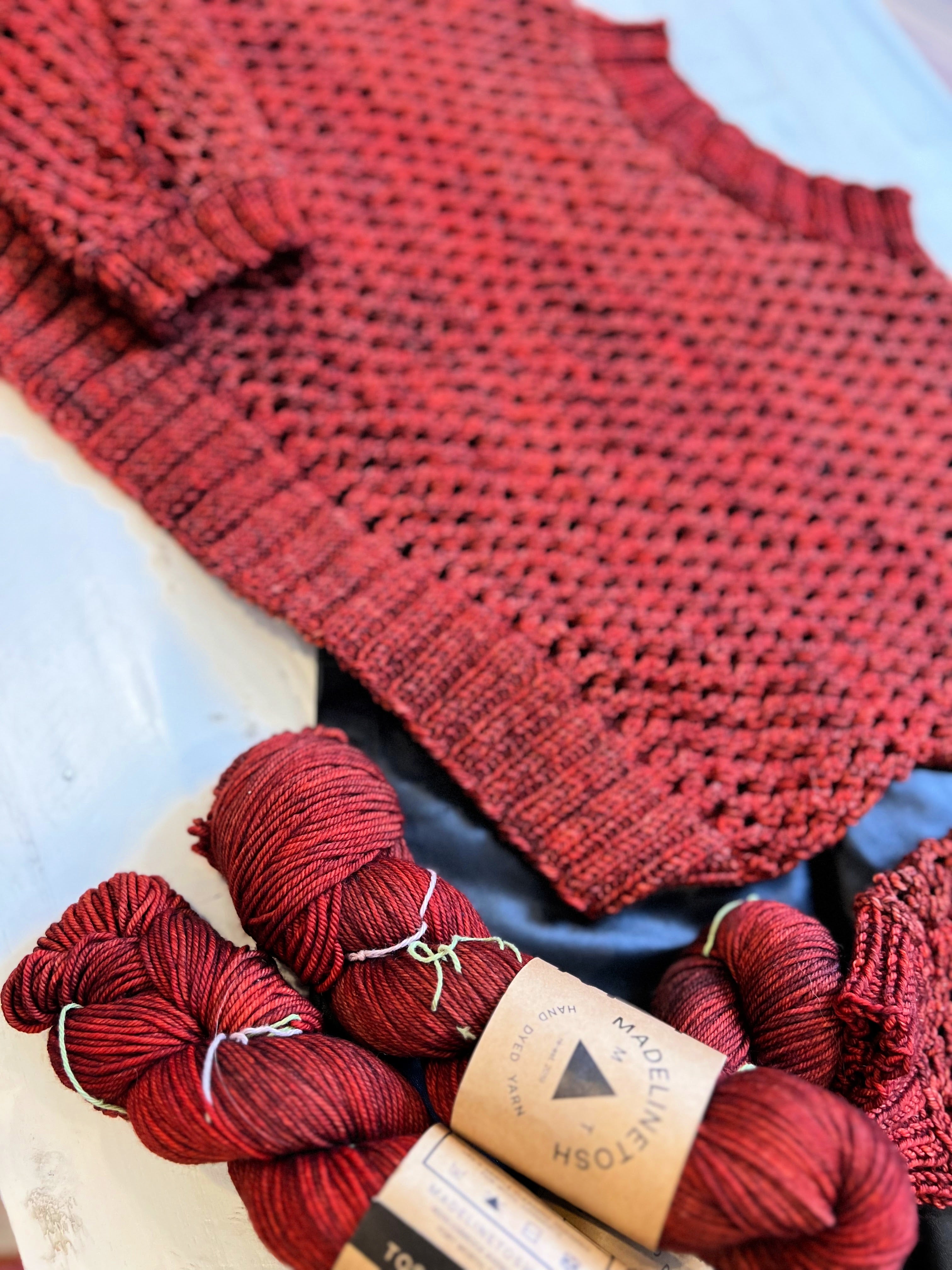 Sandra PDA Cropped Knit Sweater Pattern – Modern Lace Knit Top