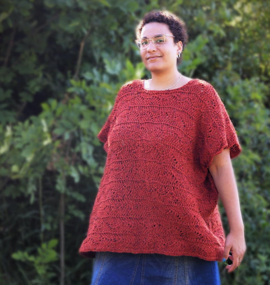 Poplar Tunisian Crochet Oversized Pullover Pattern by Marly Bird