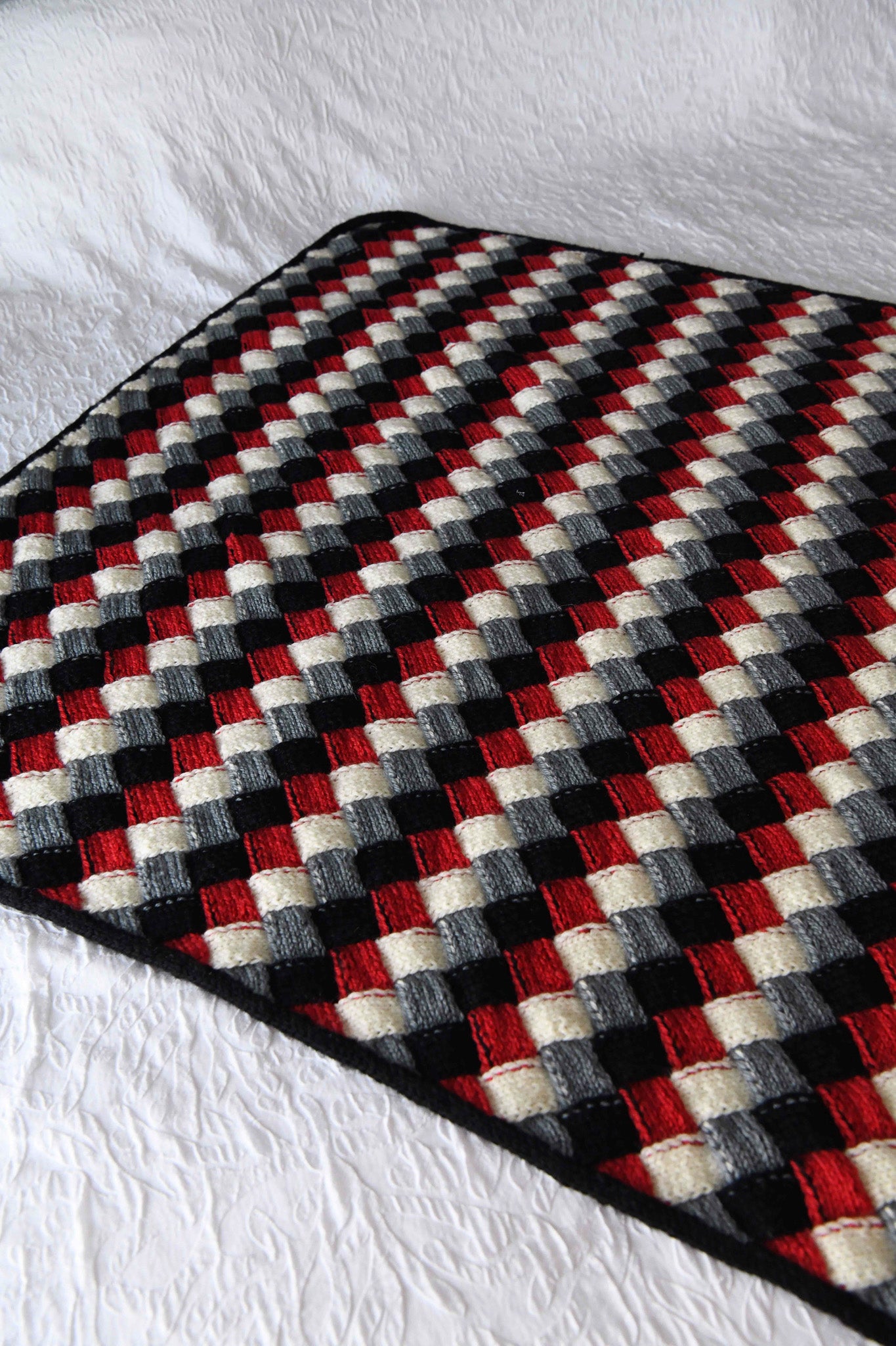Racecar Entrelac Knit Blanket Pattern | Modular Knitting by Marly Bird