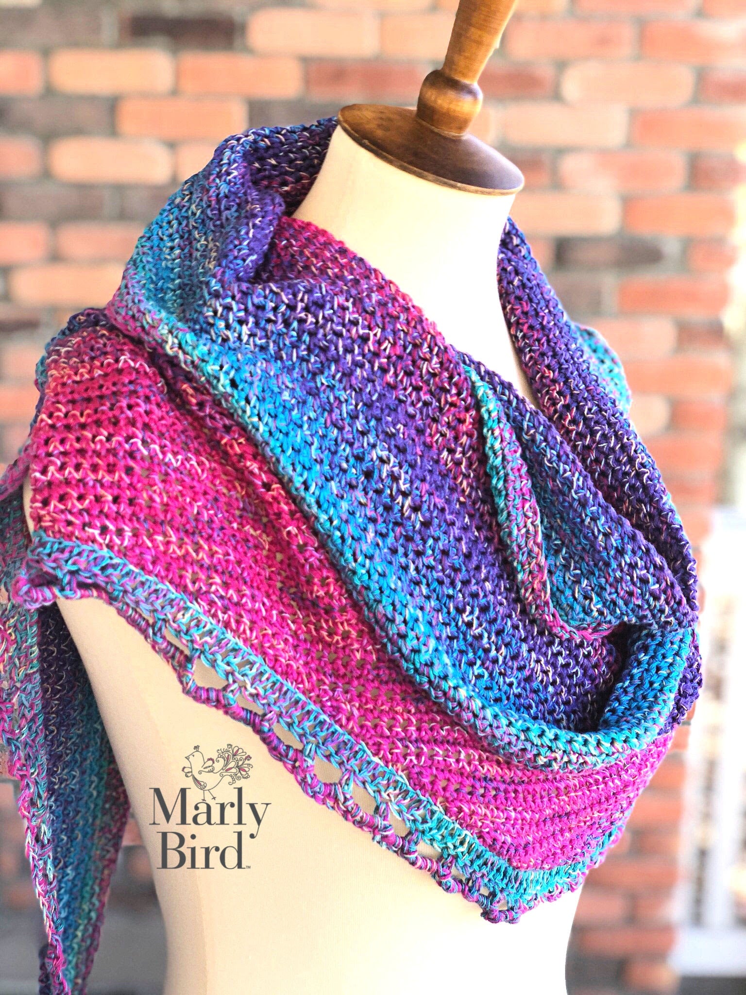Sprinkles Crescent Shawl Sample