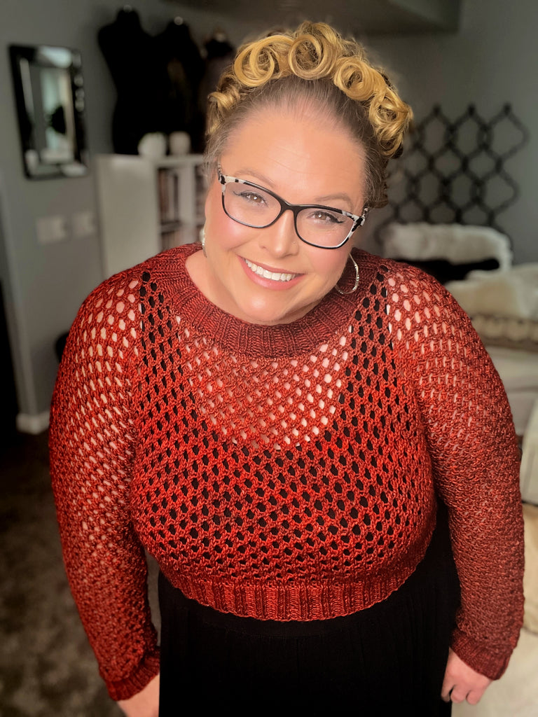 SandraPDAHoleyKnitCroppedTop-