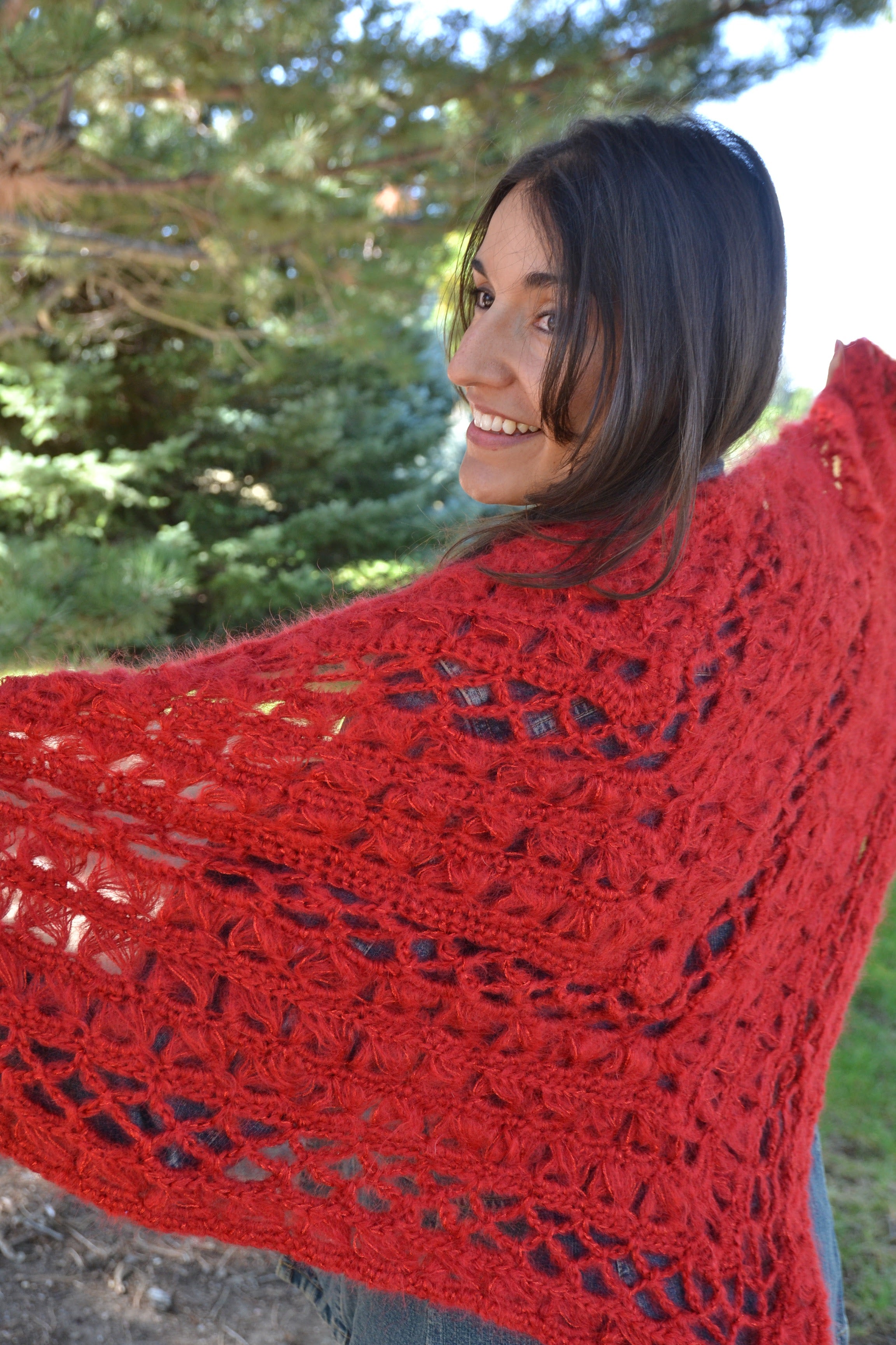 Shimmer Crochet Shawl Pattern (PDF) – Elegant Lightweight Crochet Wrap