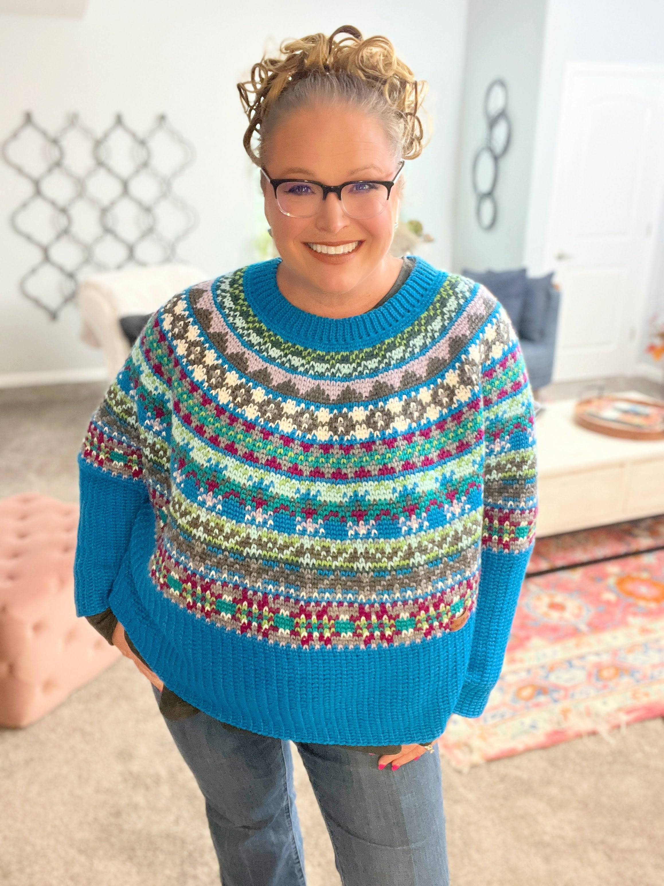 Spectrum Stitch Crochet Swoncho by Marly Bird