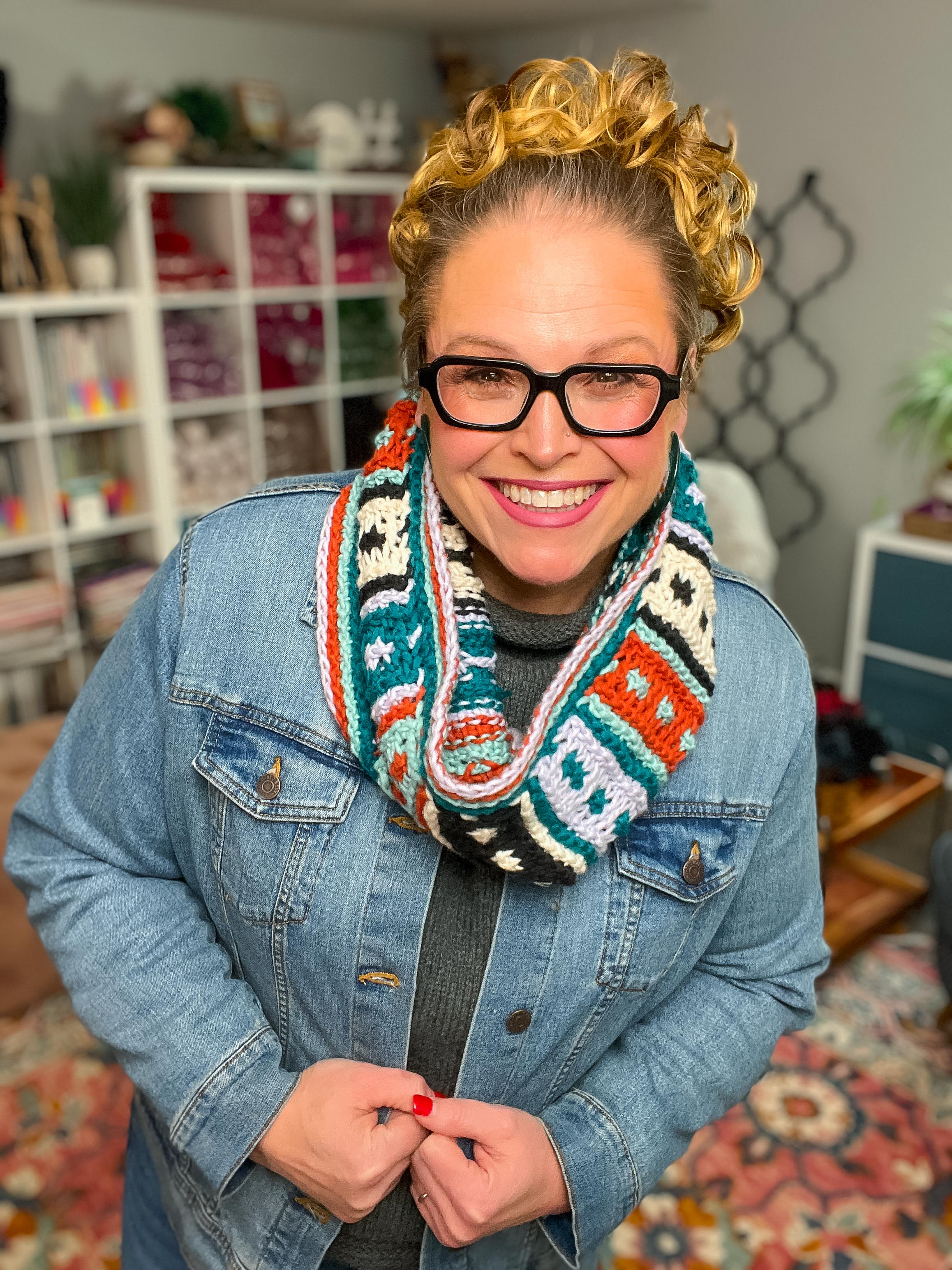 Spiced Latte Tunisian Crochet Cowl Pattern (PDF) || Afghan Stitch Cowl