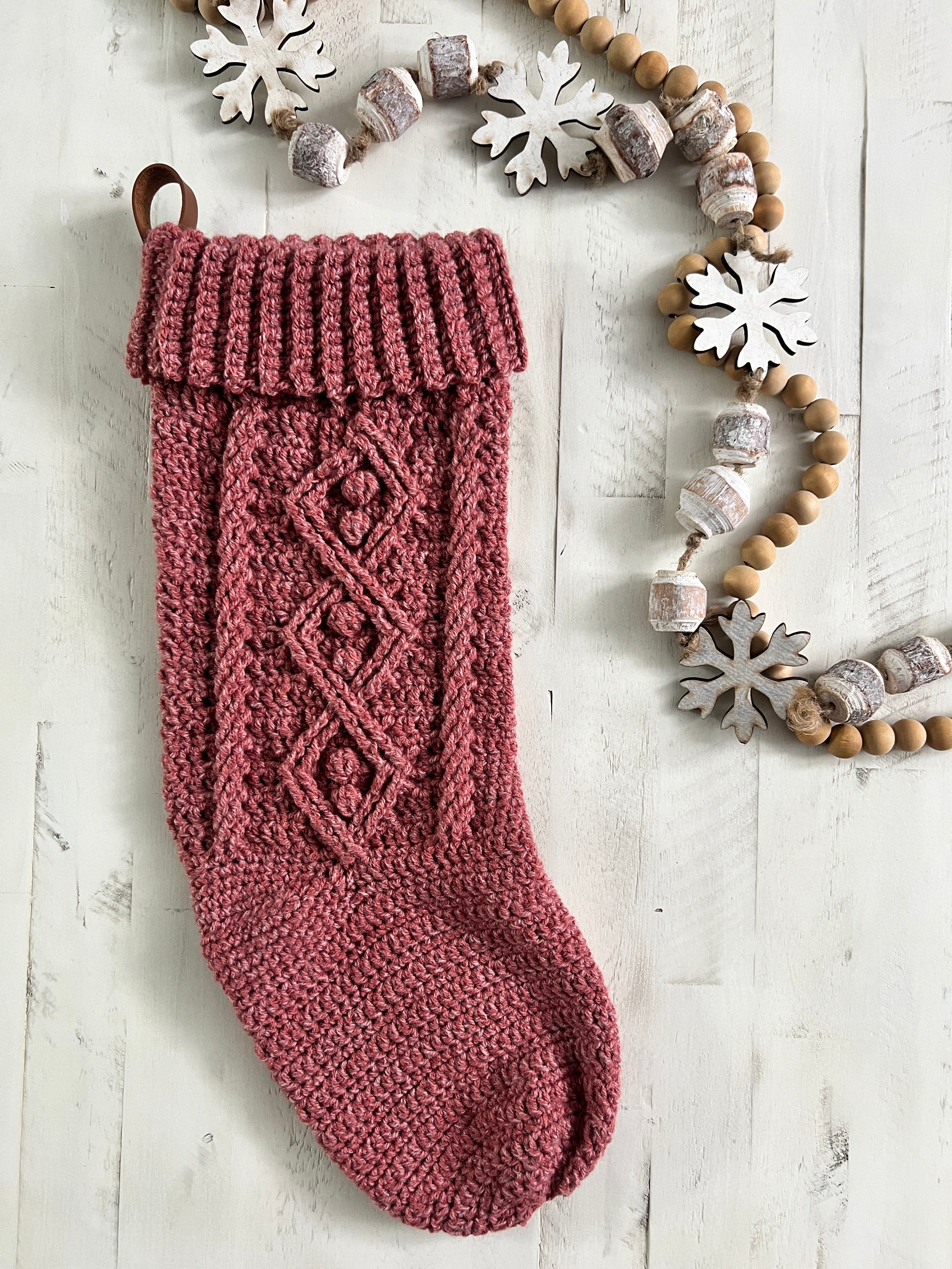 Stockbridge Crochet Cable Stocking Pattern