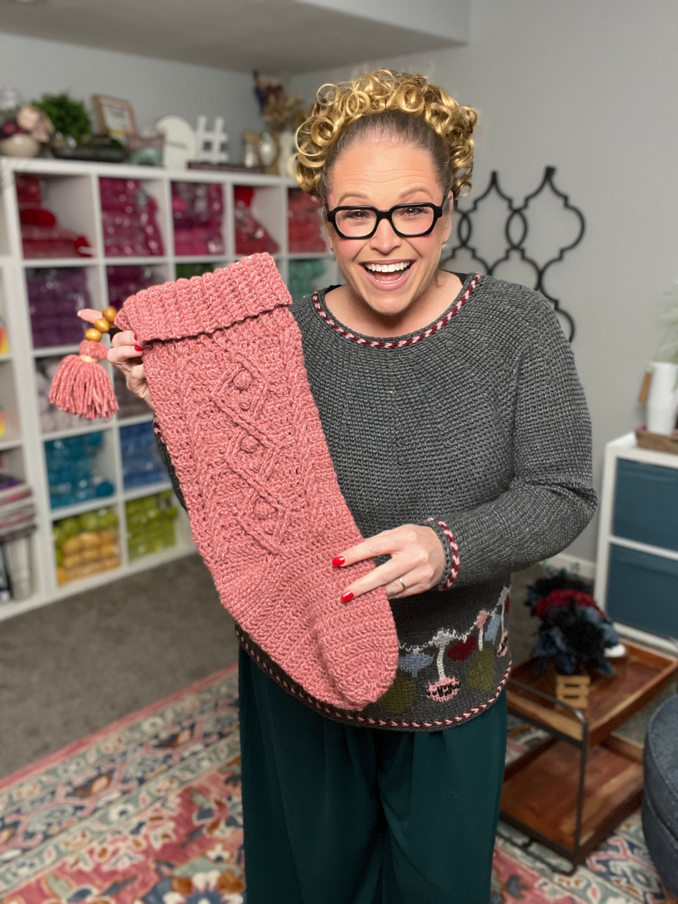 Stockbridge Crochet Cable Stocking Pattern