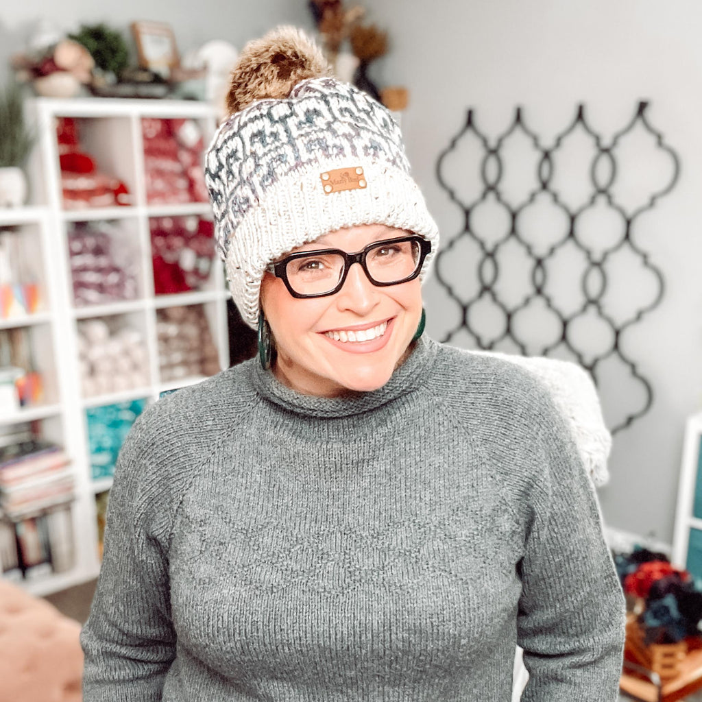 Sugar Biscuit Mosaic Knit Hat Pattern – Easy Mosaic Colorwork Knit