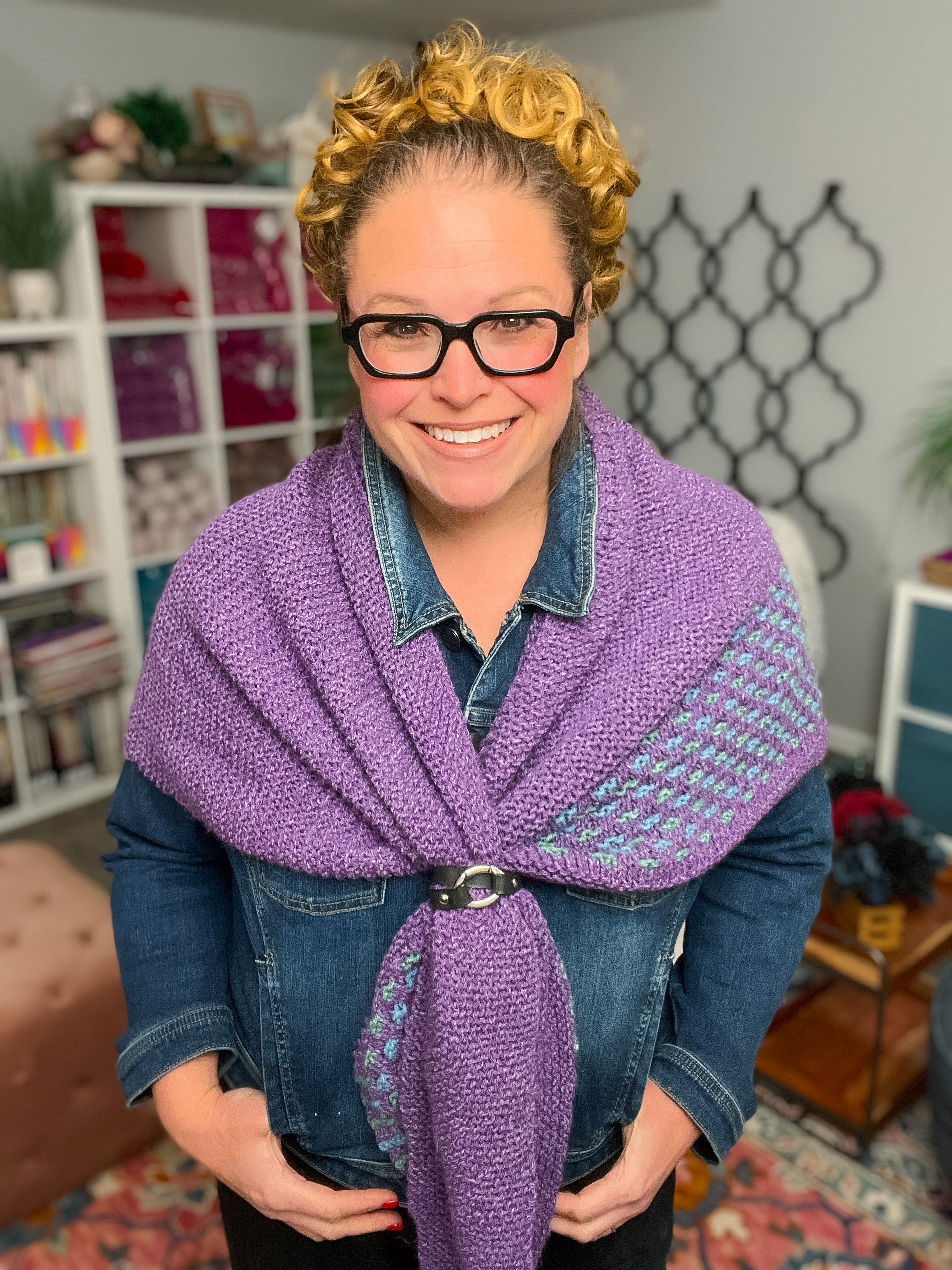 Summit Knit Shawl Pattern - PDF Download