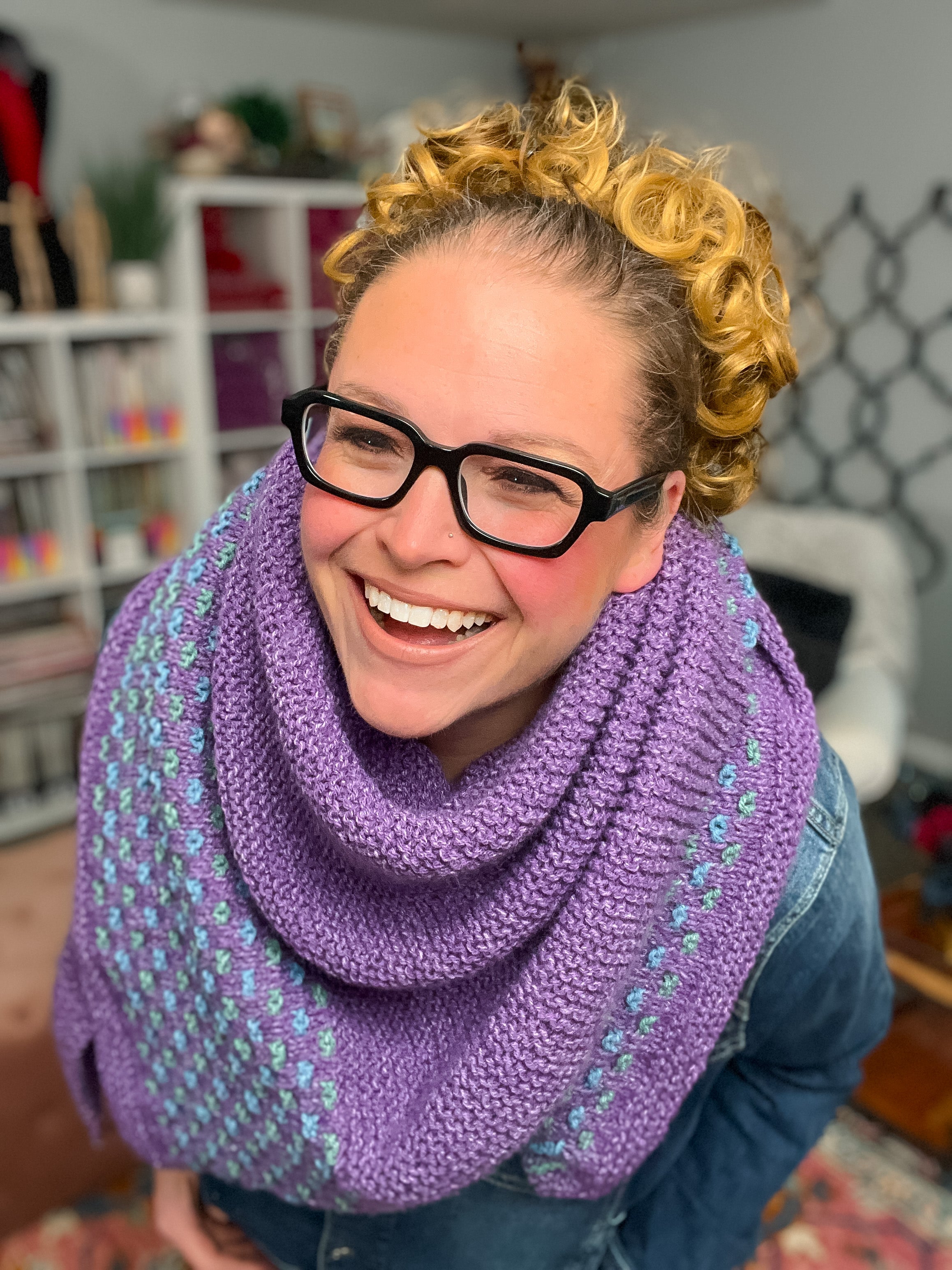 Summit Knit Shawl Pattern - PDF Download