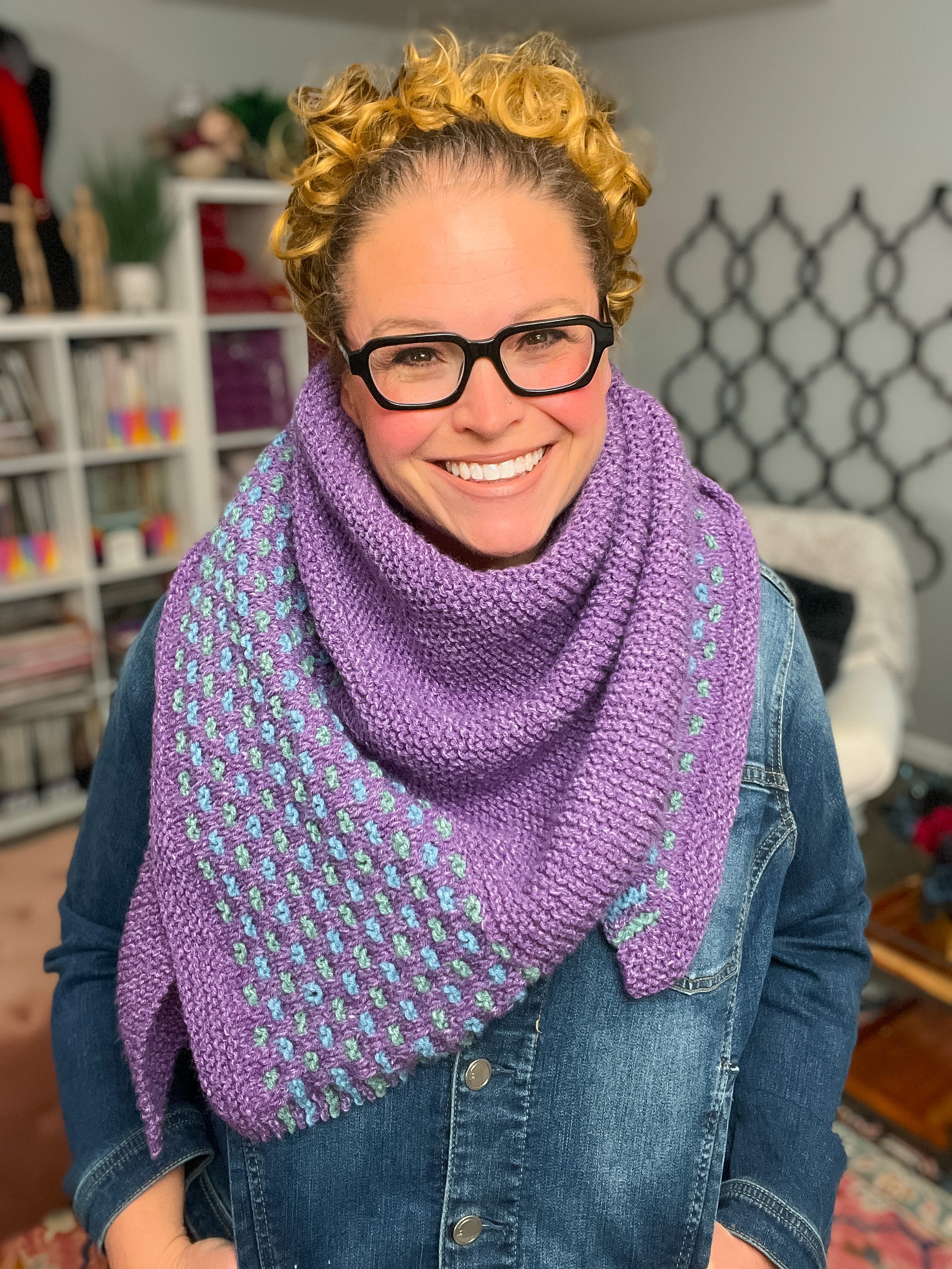 Summit Knit Shawl Pattern - PDF Download