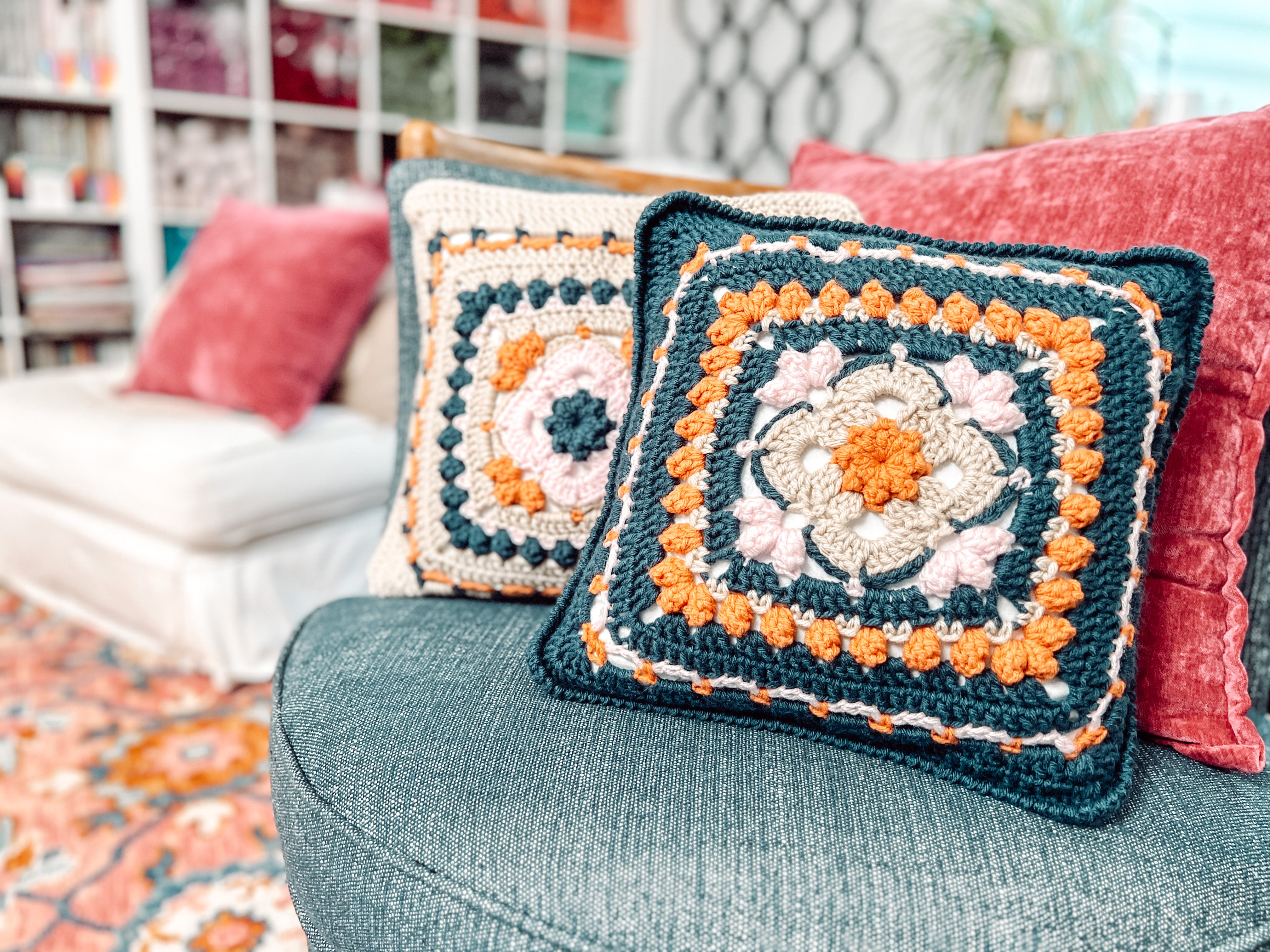 Sweetcorn Crochet Motif Pillow Pattern
