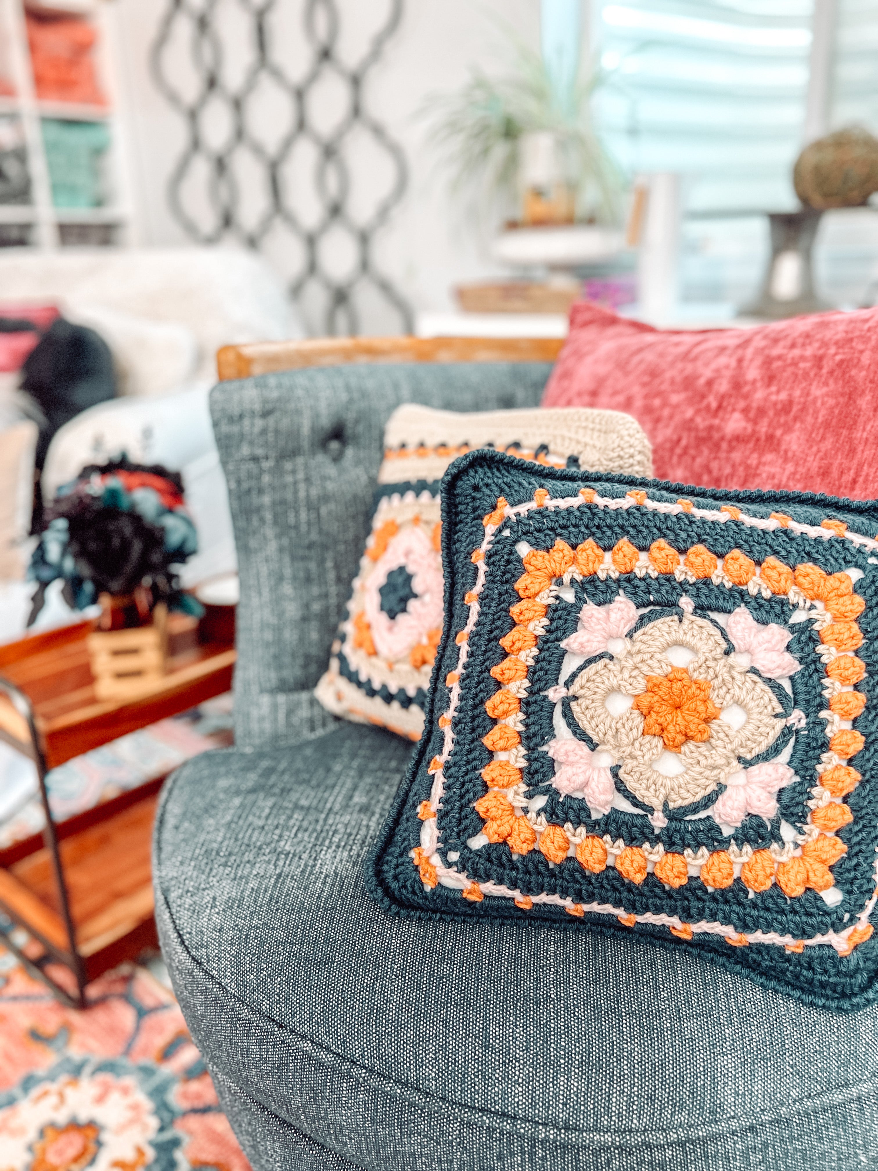 Sweetcorn Crochet Motif Pillow Pattern