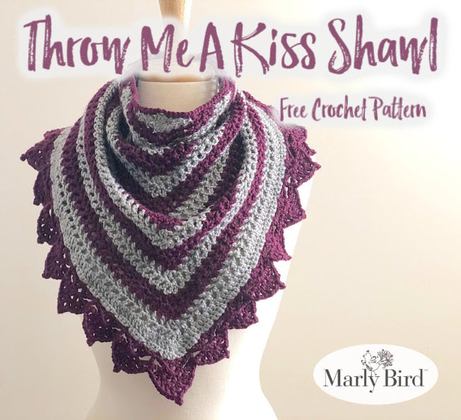 Throw Me a Kiss Shawl Sample