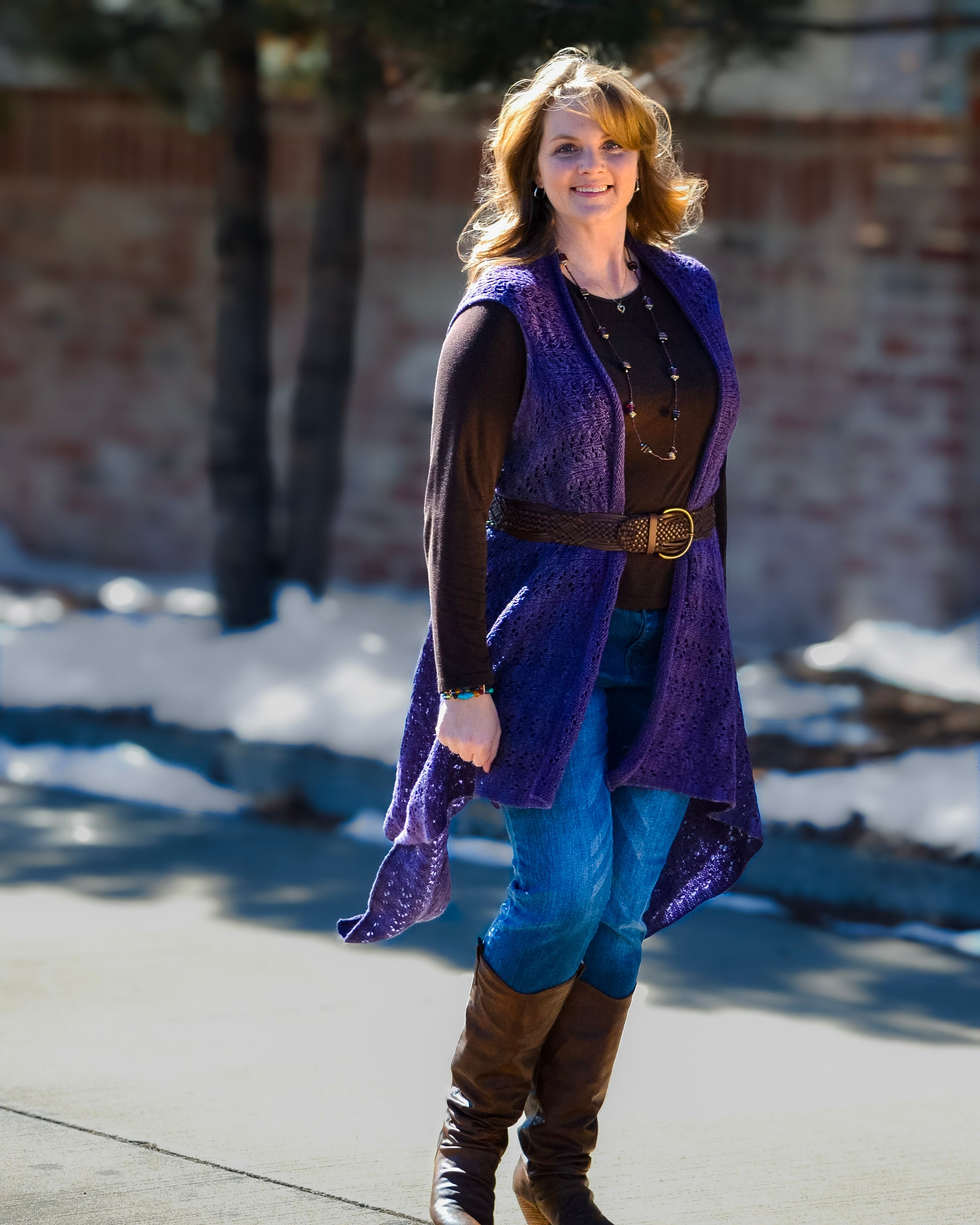 Duster Knitting Patterns Violet Knit Duster Pattern | Lace Knit Vest PDF by Marly Bird – Marly Bird