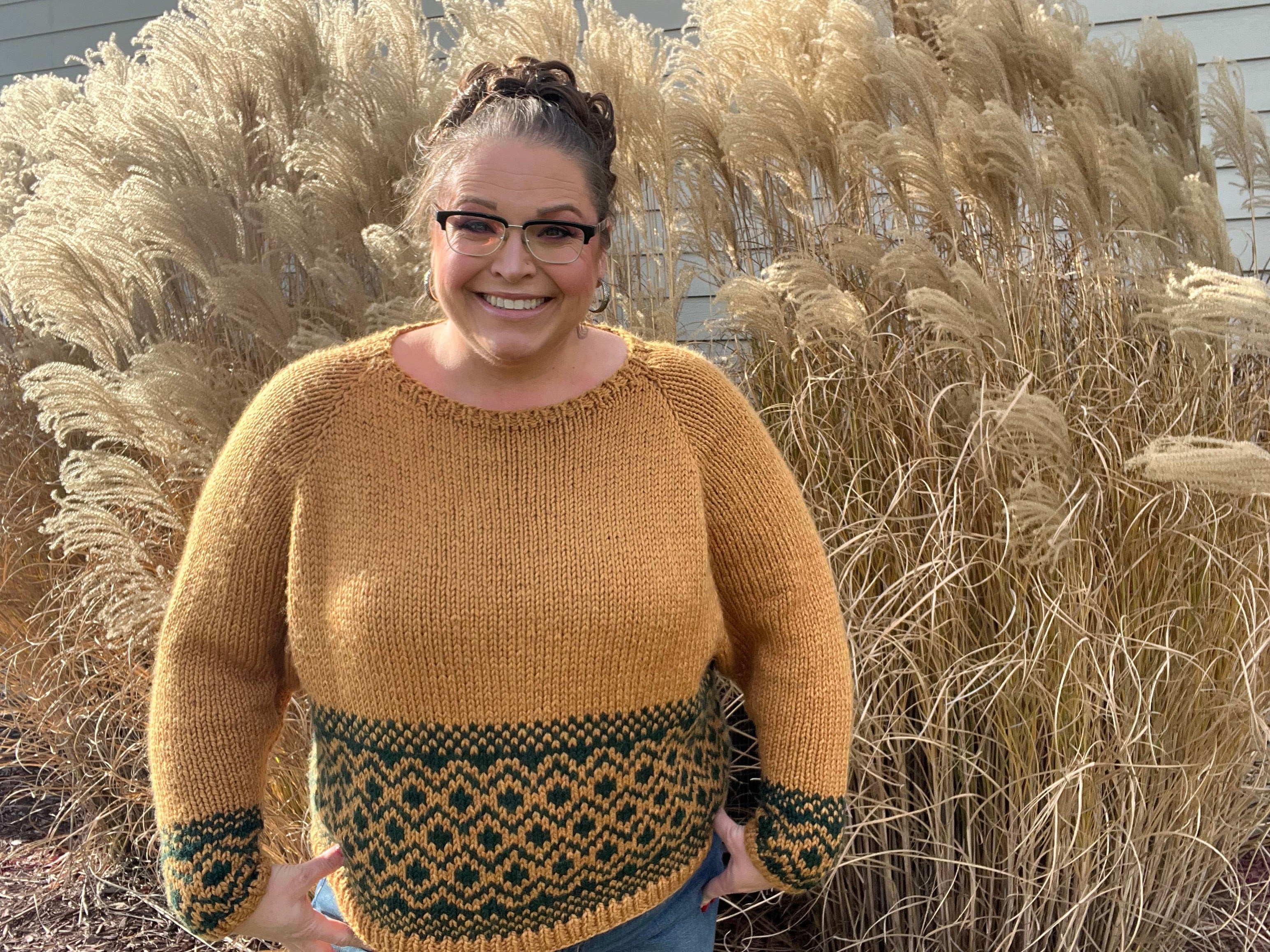 Wellington Knit Sweater Pattern | Top Down Colorwork Pullover