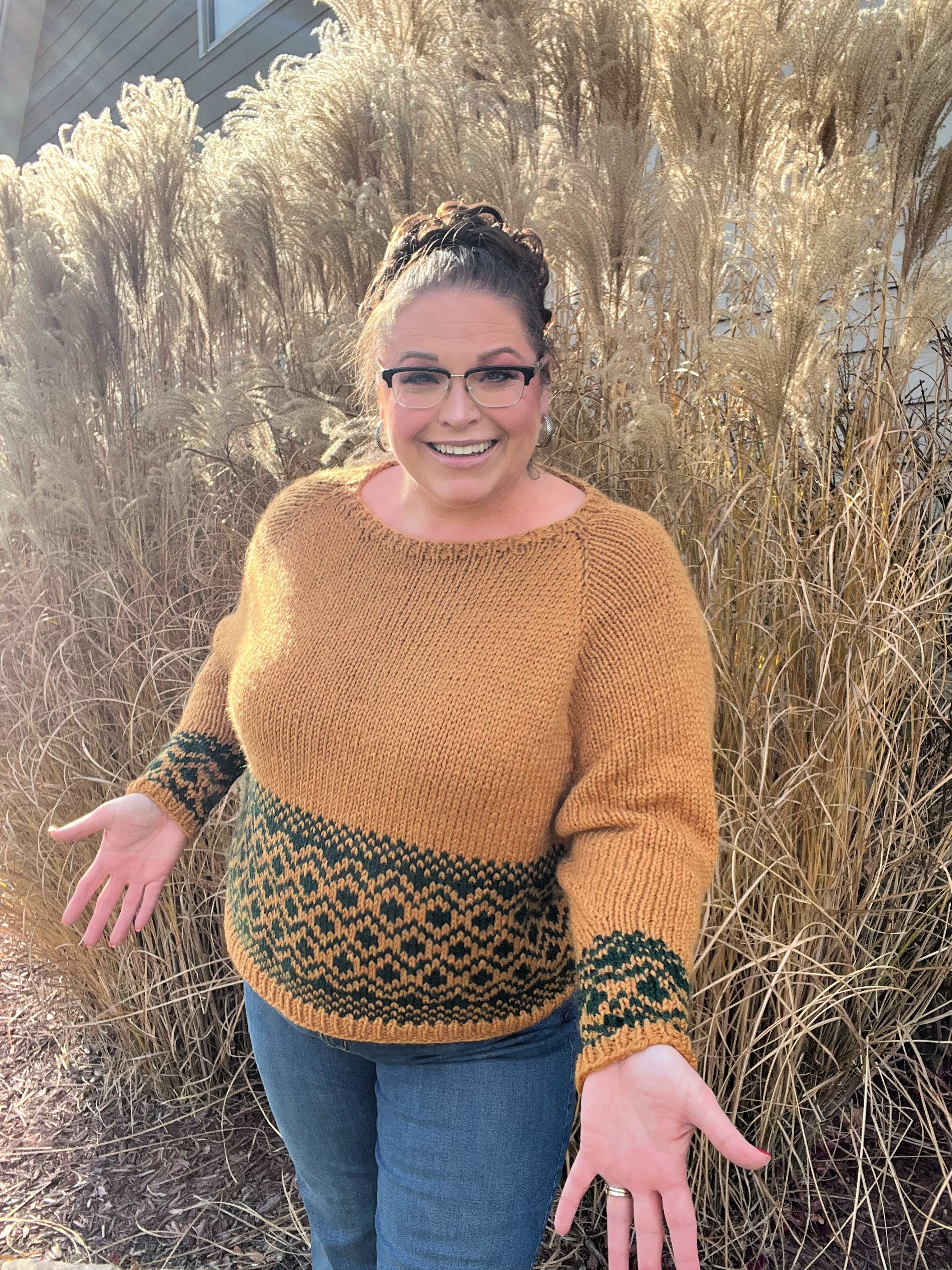 Wellington Knit Sweater Pattern | Top Down Colorwork Pullover