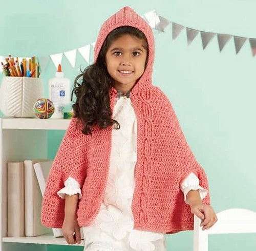 Girls Chic Hooded Cape Sample
