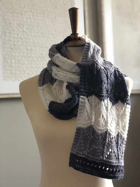 Grayson Waves Knit Scarf Sample