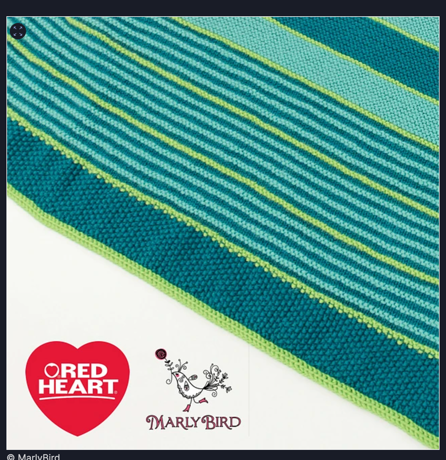 Knit Make-along Shawl Sample Teal and Lime Green Sample