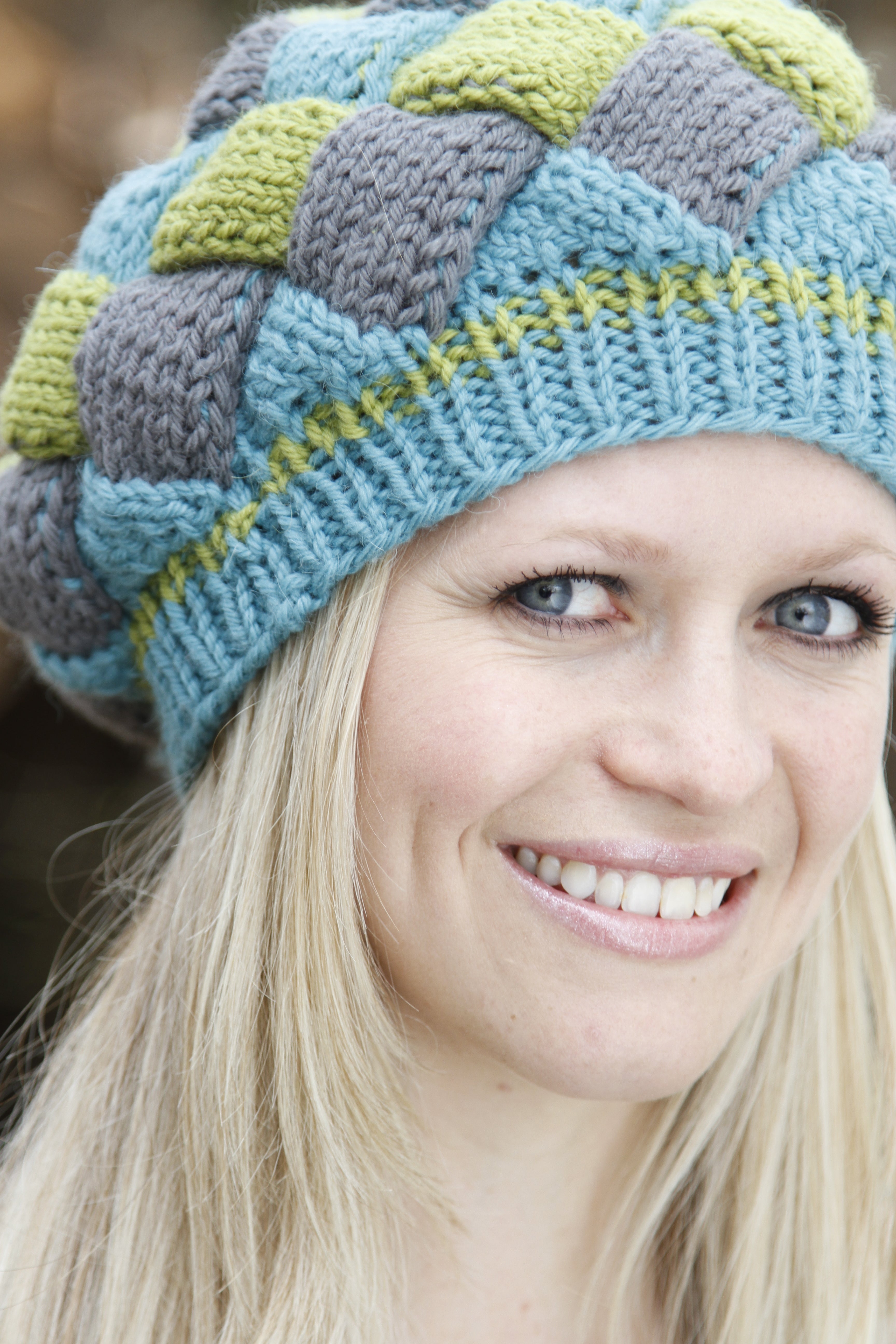 Huckleberry Entrelac Knit Hat Pattern