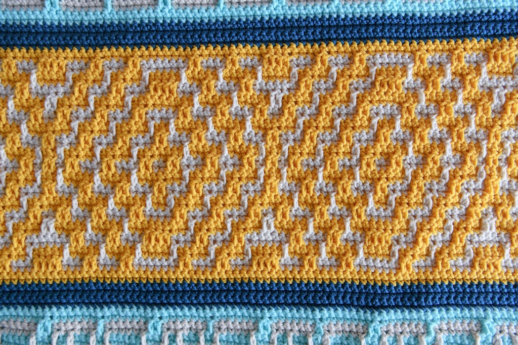  Mosaic Blanket: Beautiful Mosaic Crochet Blanket