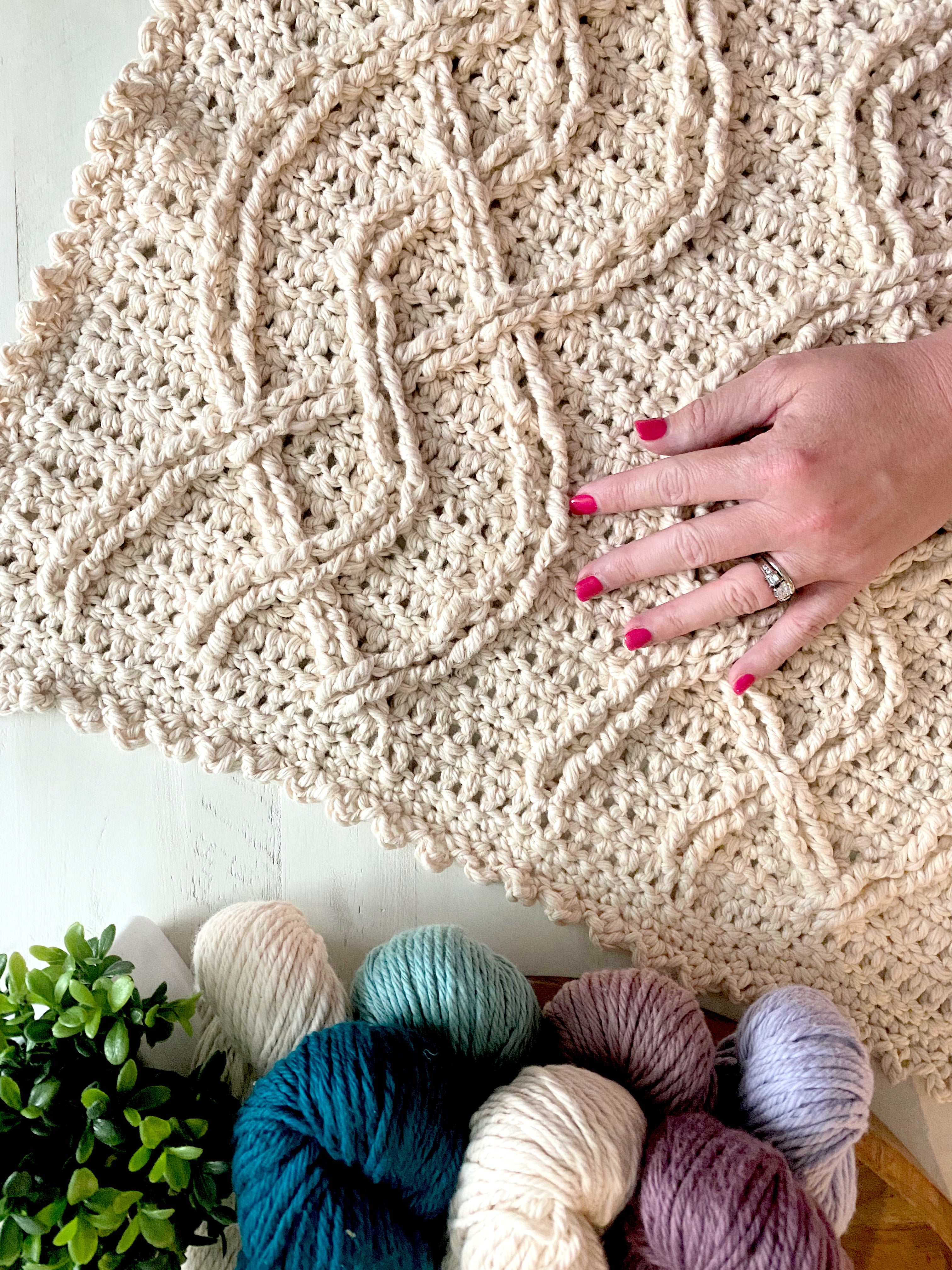 Inishmore Crochet Cable Blanket Pattern