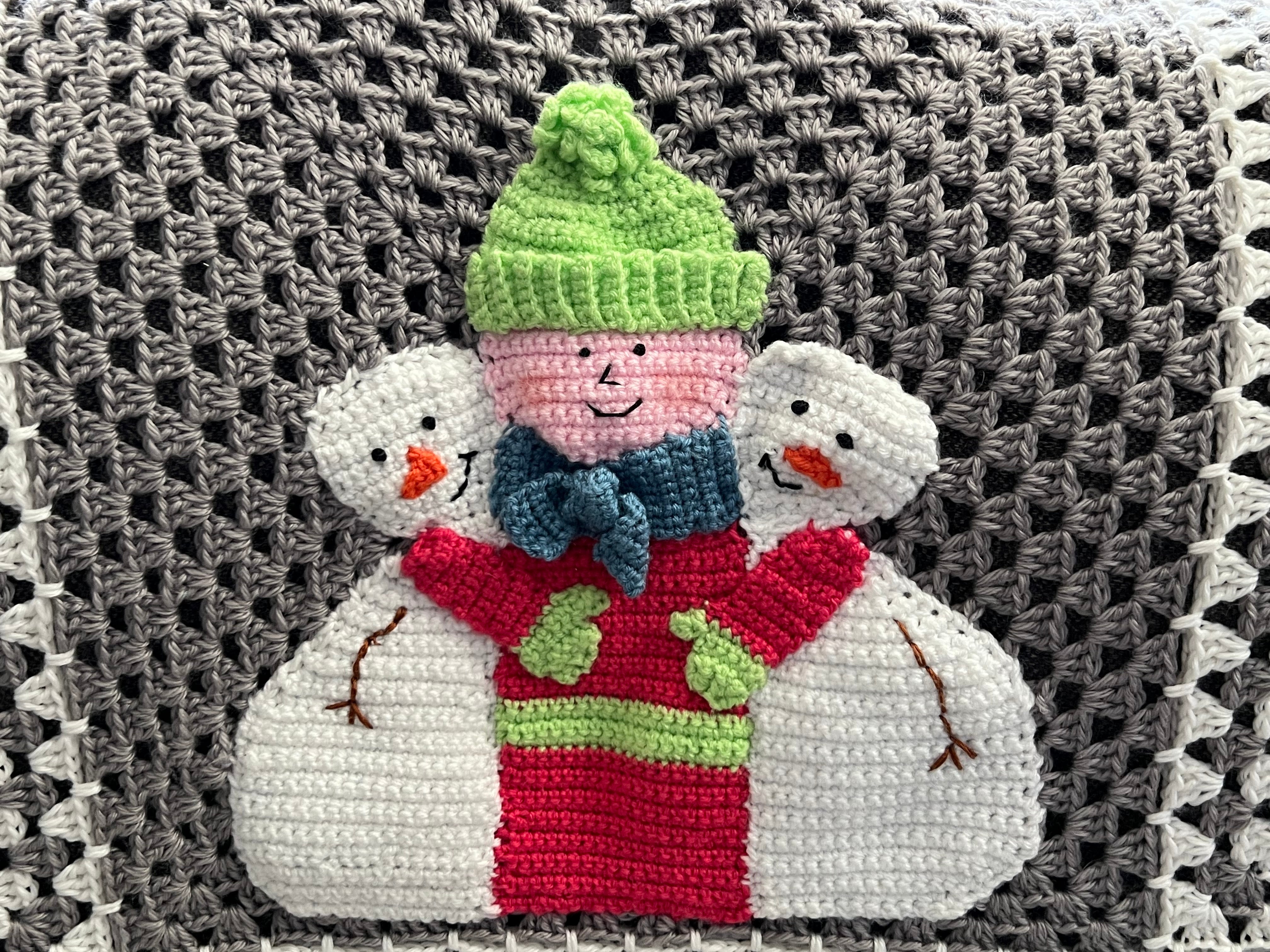 Snow Day Crochet Throw Blanket Pattern