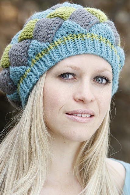 Huckleberry Entrelac Knit Hat Pattern