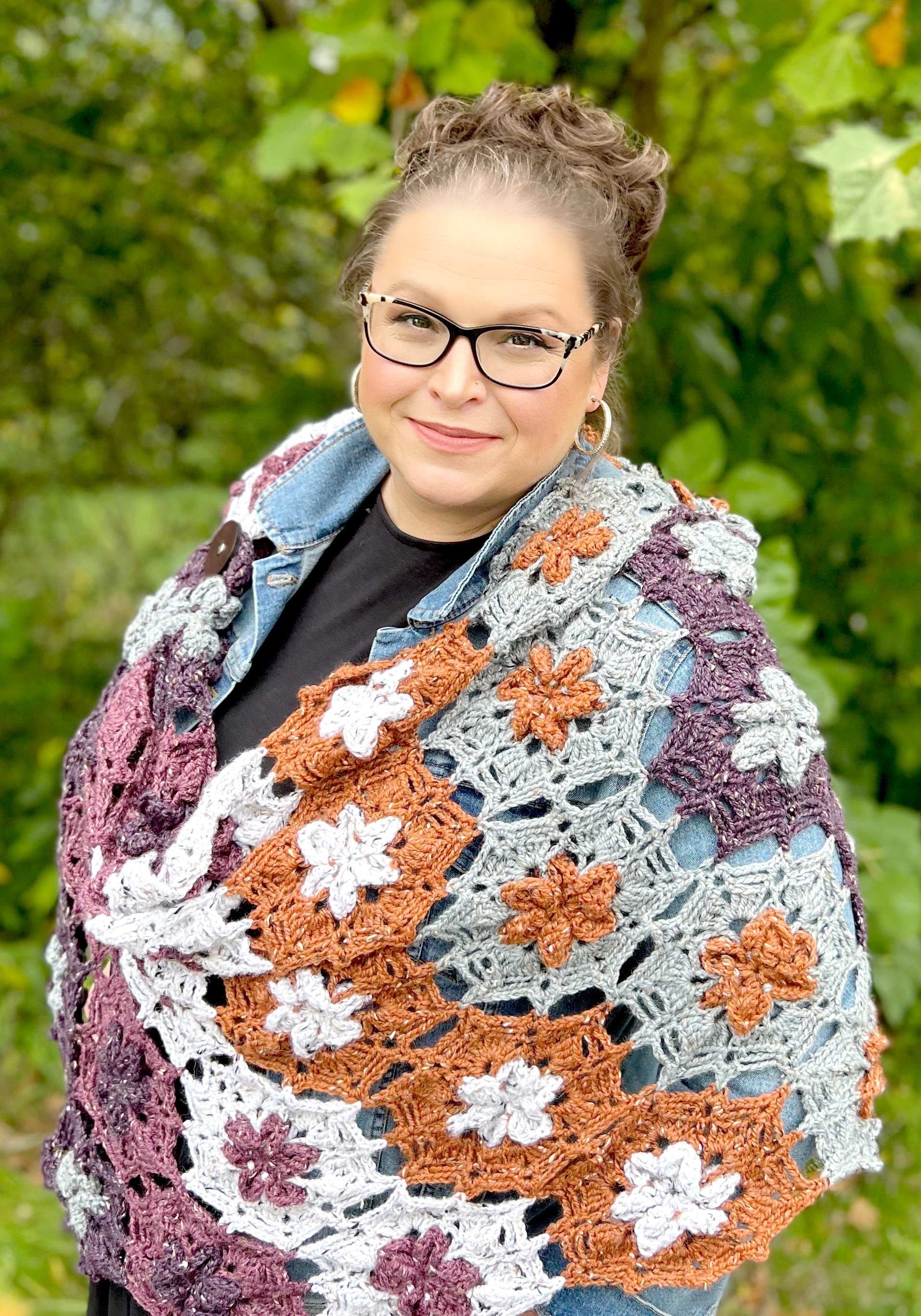 Pelargonium Motif Crochet Shawl Pattern