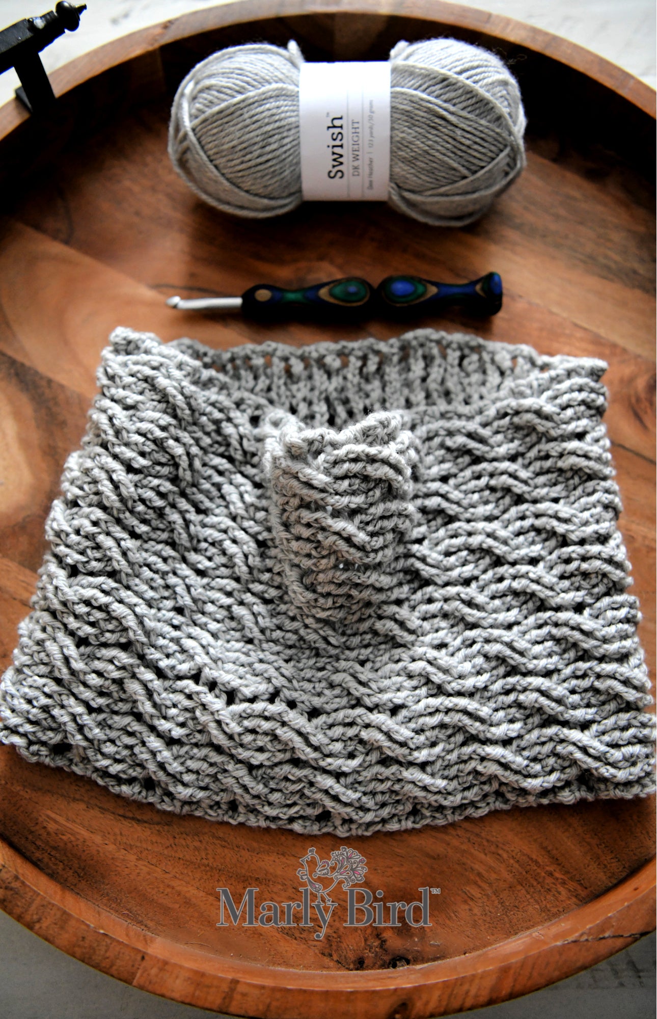 Rylan Crochet Cable Cowl & Scarf Pattern
