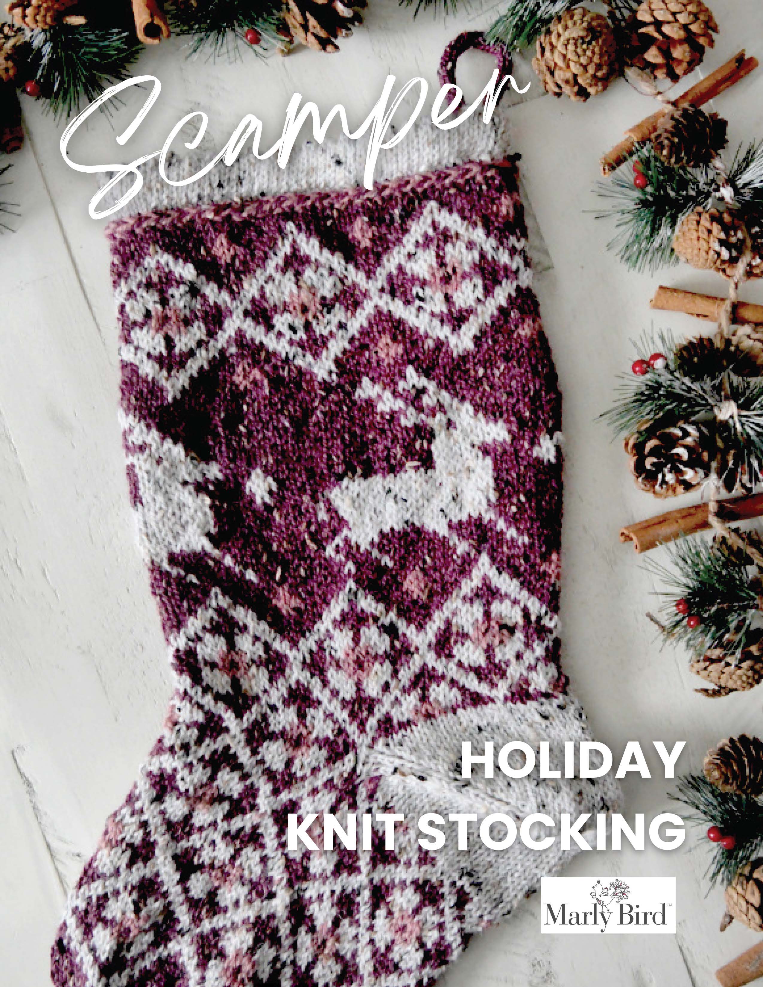 Scamper Knit Holiday Stocking Pattern